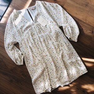 geometric white swing dress✨Italian boutique brand